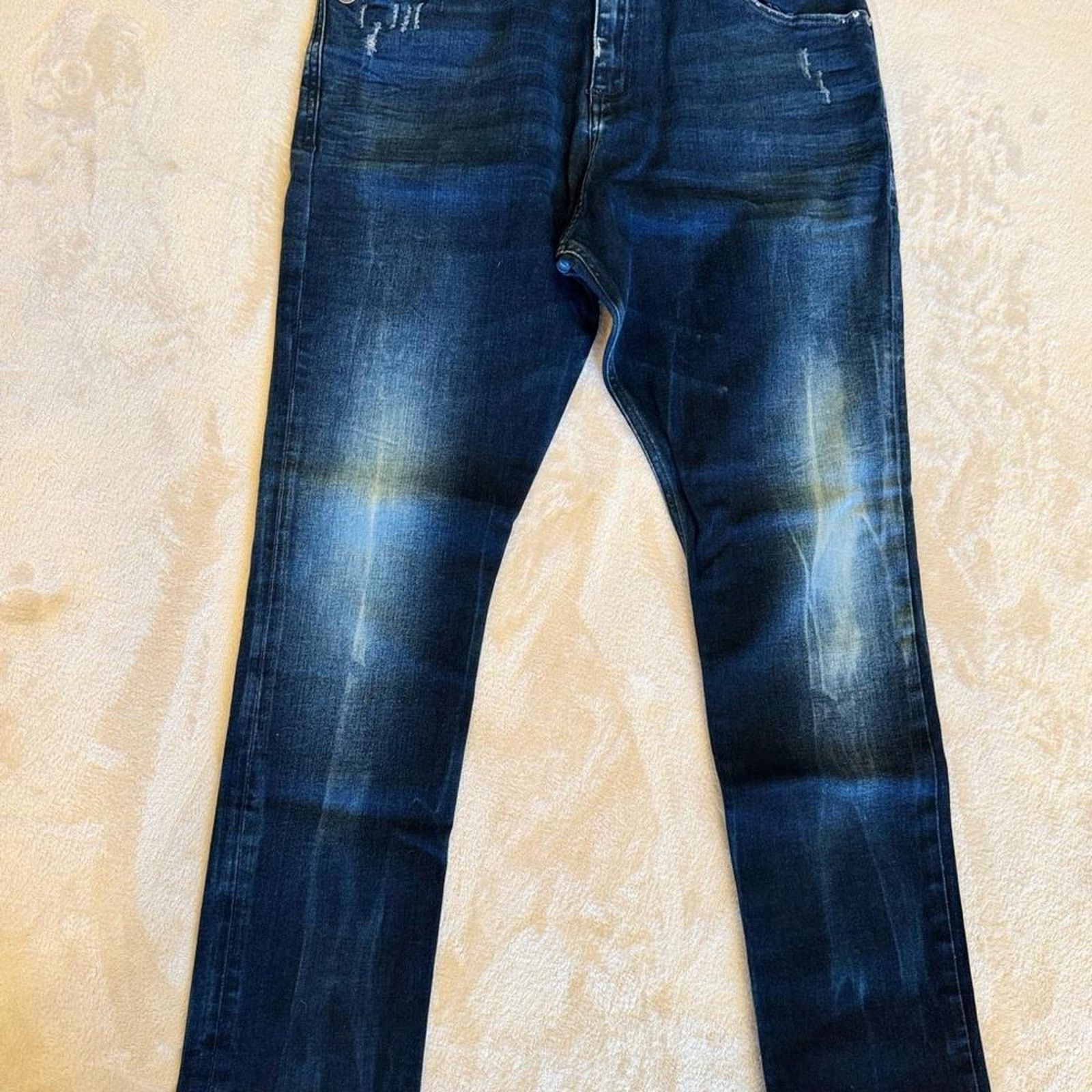 Designer Stylish Distressed Denim Jeans by John John Size US 34 / EU 50 - 3 Thumbnail