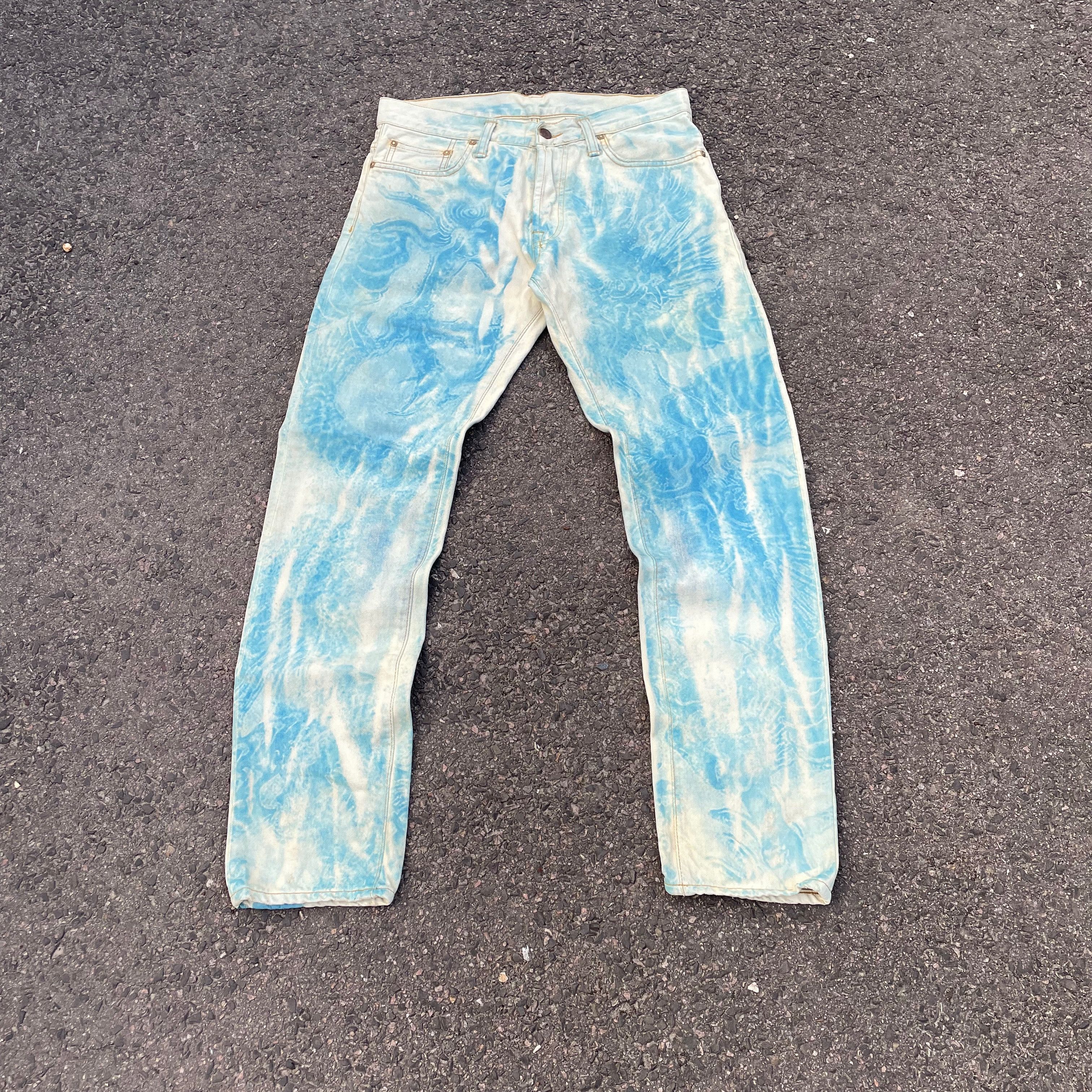 Carhartt Custom Carhartt 30x32 Blue Graphic Pants Y2K Grunge Art Size US 30 / EU 46 - 14 Thumbnail