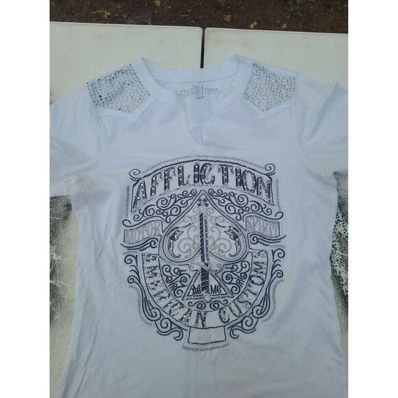 Affliction Y2k Affliction Anerican Customs Spade T-shirt women's Size XS / US 0-2 / IT 36-38 - 3 Thumbnail