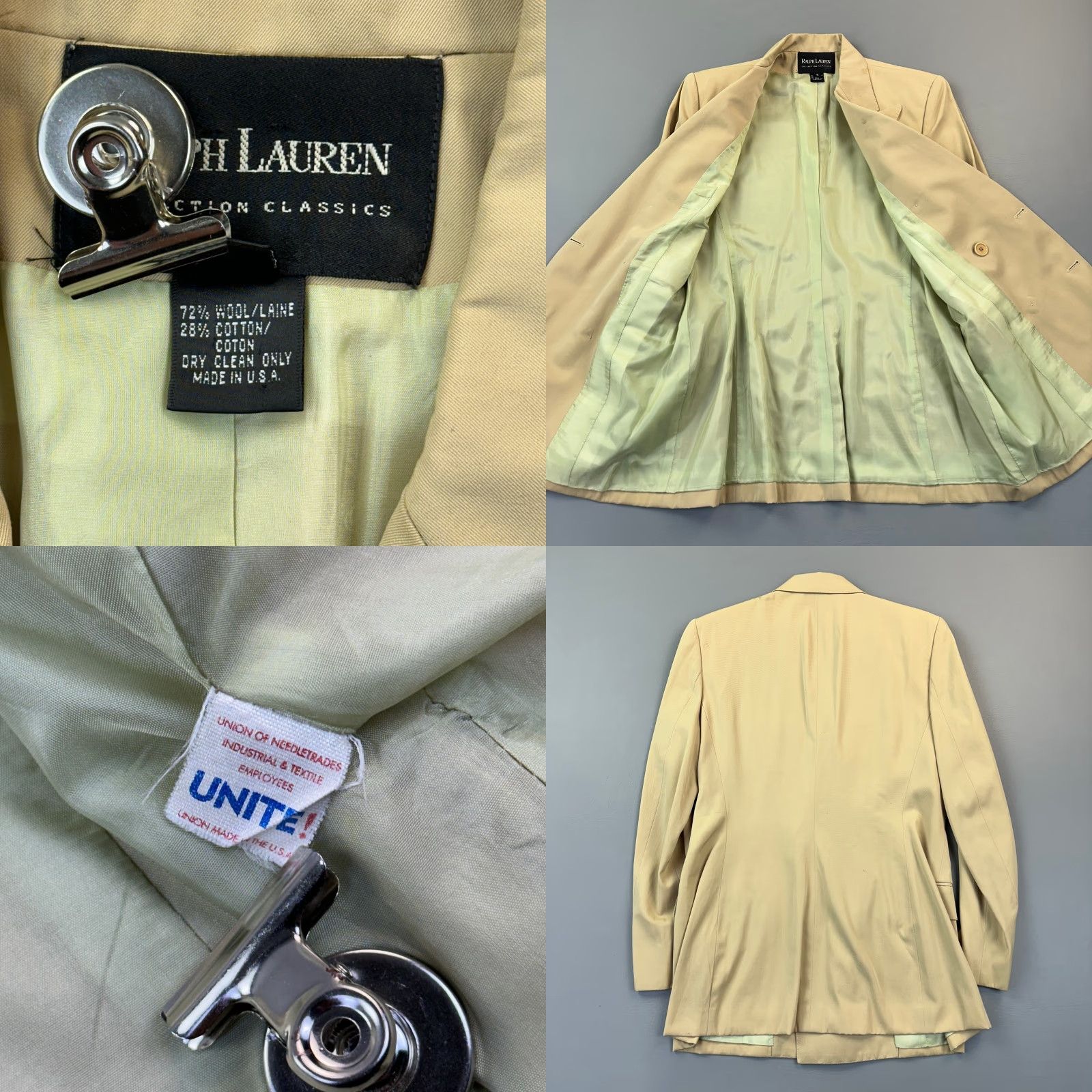 Ralph Lauren VINTAGE Ralph Lauren Collection Blazer Womens 12 Black Label Double-Breasted USA Jacket Blazer Womens Size XL / US 12-14 / IT 48-50 - 9 Thumbnail