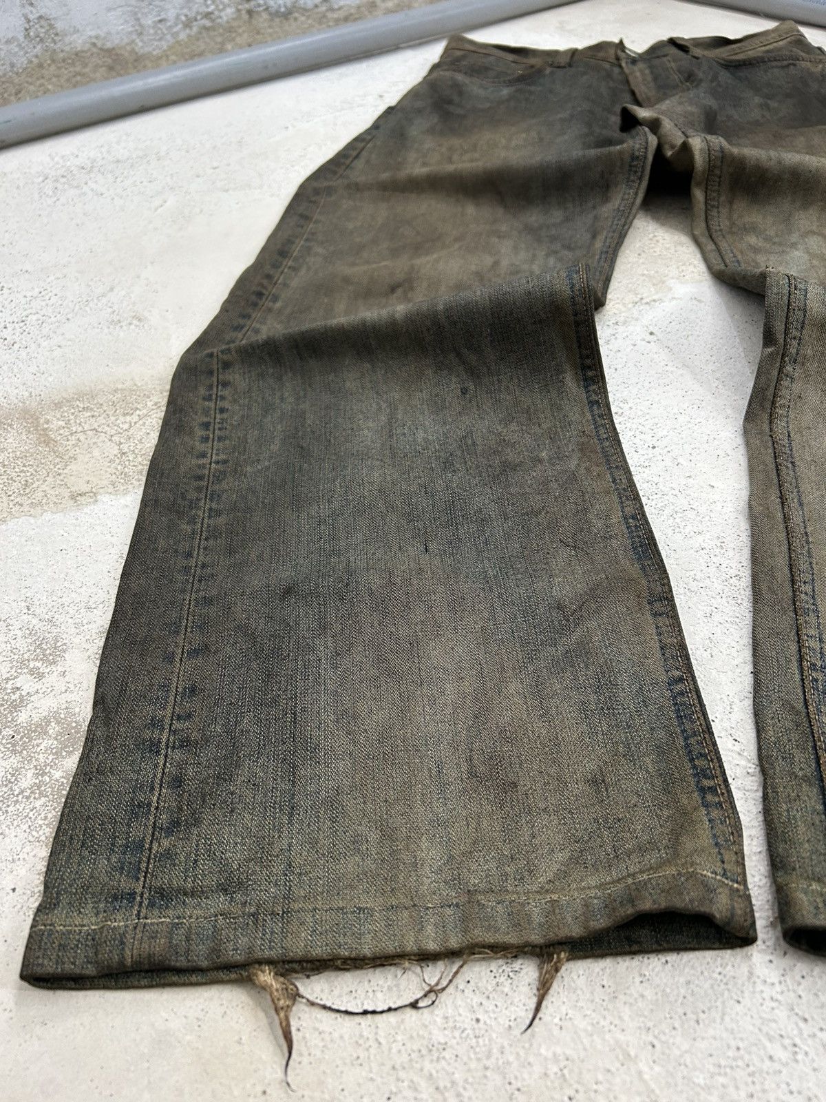 Edwin Vintage Edwin XV Japan Mud Washed Dirty Baggy Distressed Size US 31 - 5 Thumbnail