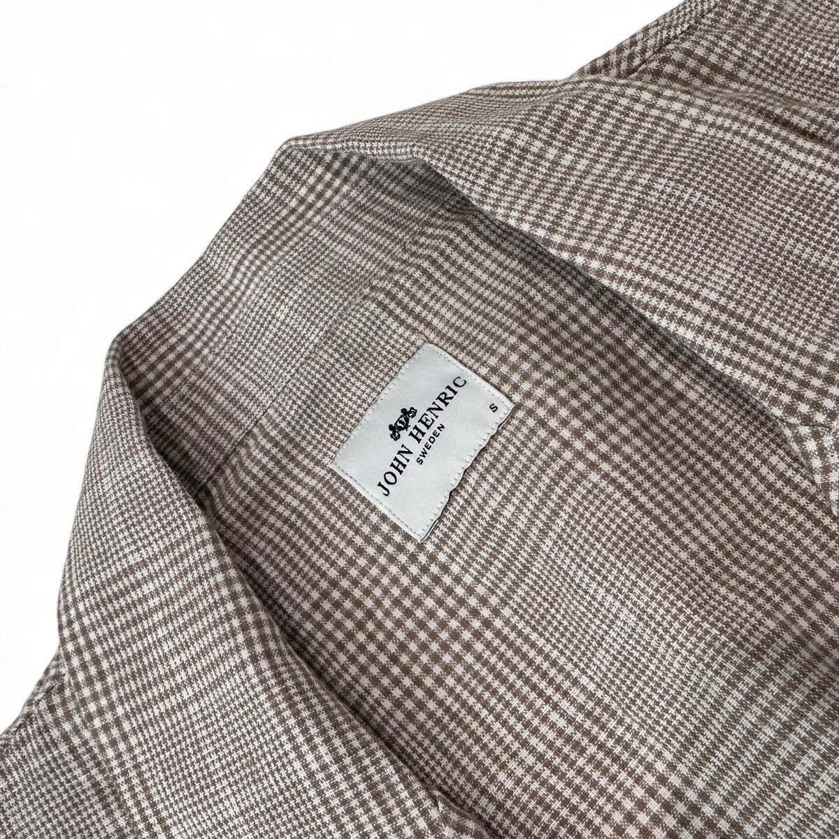 Designer John Henric 100% Linen Overshirt Jacket Shacket Plaid Size US S / EU 44-46 / 1 - 6 Thumbnail