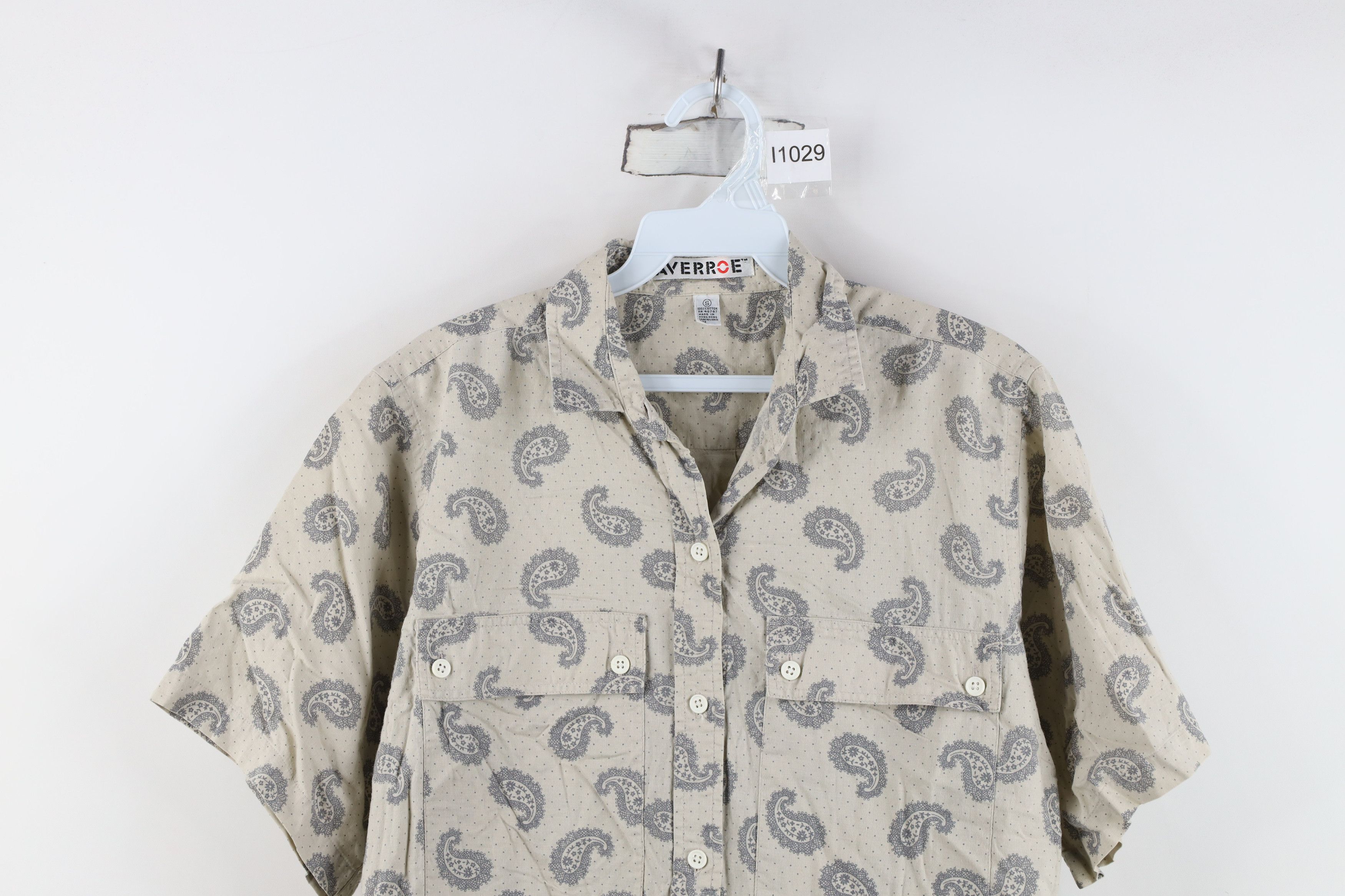 Vintage Vintage 90s Streetwear Polka Dot Big Pocket Button Shirt Size S / US 4 / IT 40 - 2 Thumbnail