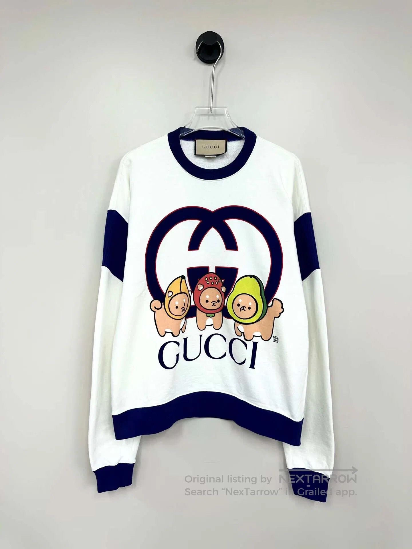 Gucci Guicci White Cartoon Printed Logo Long-sleeve Sweatshirt| Size US XS / EU 42 / 0 - 1 Thumbnail