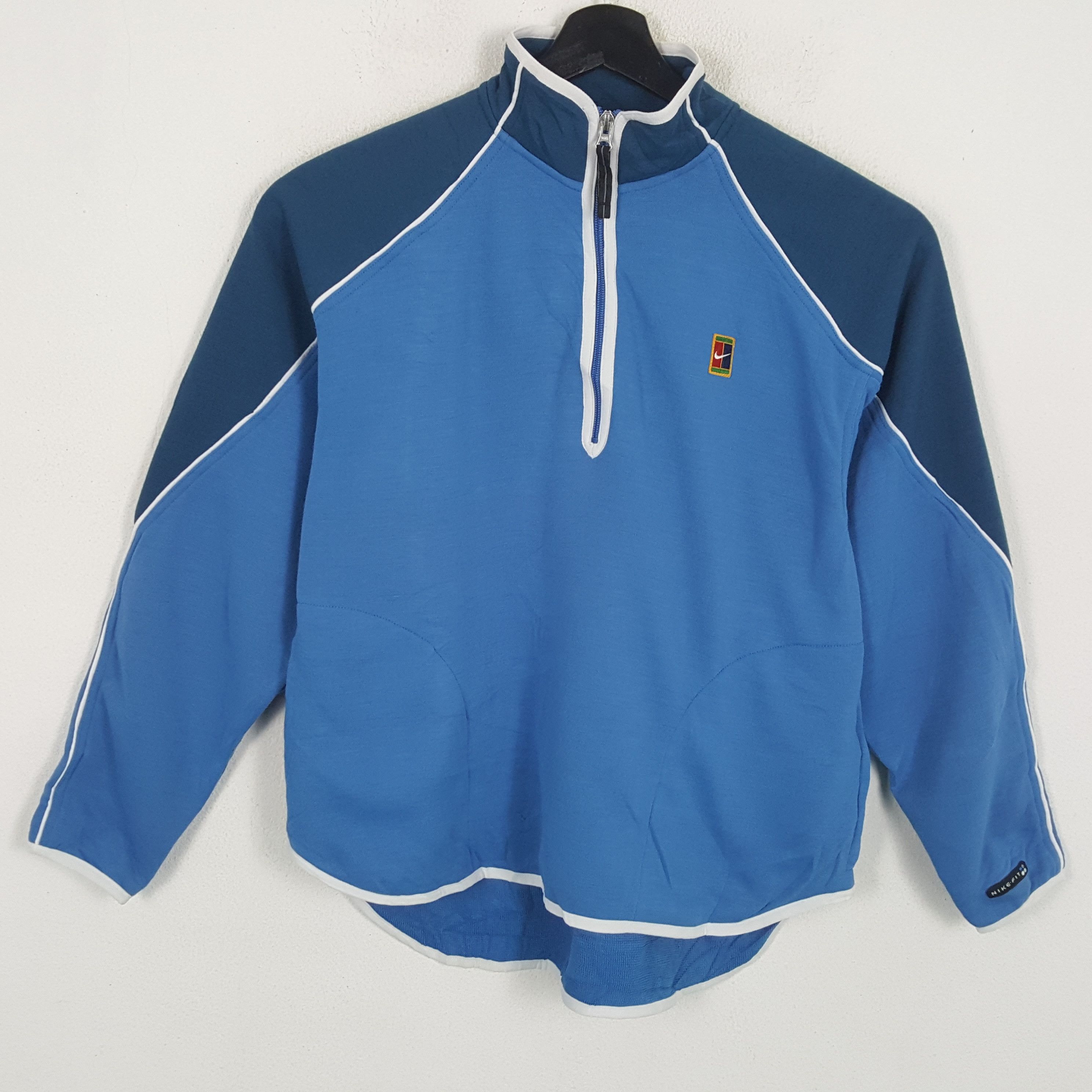 Nike × Vintage NIKE Court Half Zipper Sweater Sportswear Style Size M / US 6-8 / IT 42-44 - 1 Thumbnail