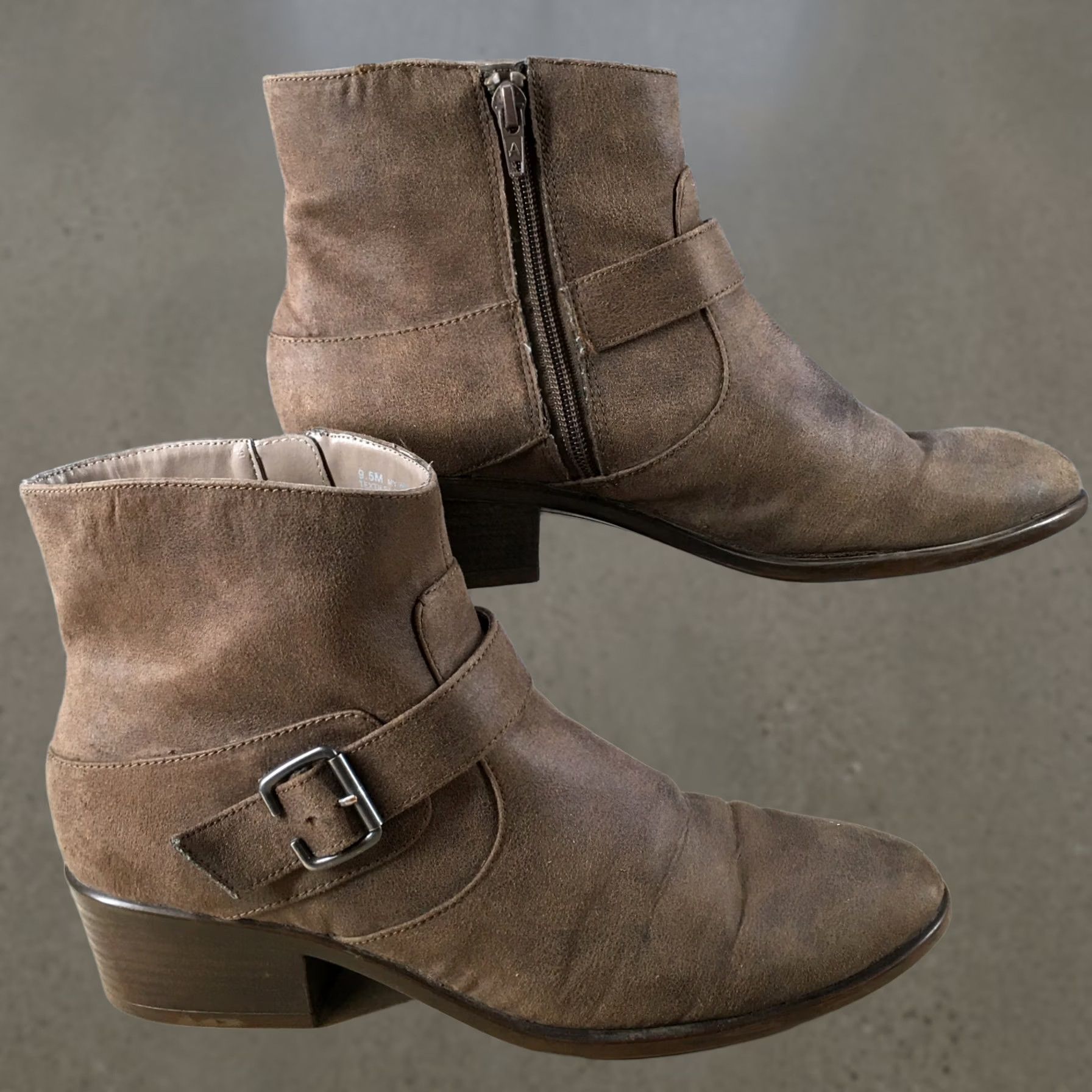 Vintage A2 By Aerosoles Boots Womens 9.5 M My Way Ankle Bootie Brown Casual Block Heels Boots Size US 10 / IT 40 - 1 Thumbnail