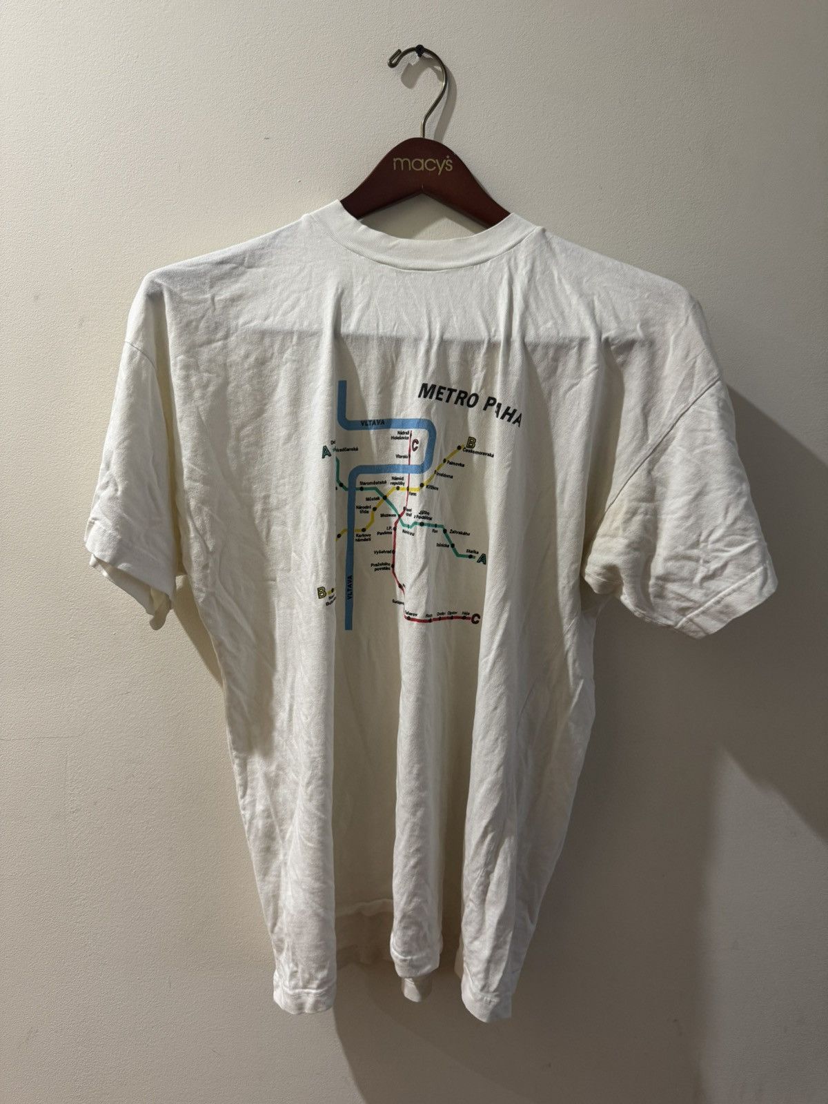 Other Vintage 90s Prague Metro Subway Graphic Paper Thin Tshirt Size US XL / EU 56 / 4 - 1 Thumbnail