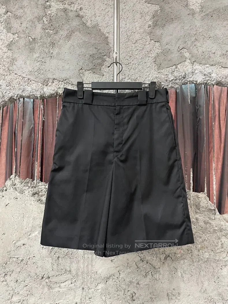 Prada Nylon Shorts with Triangle Logo.