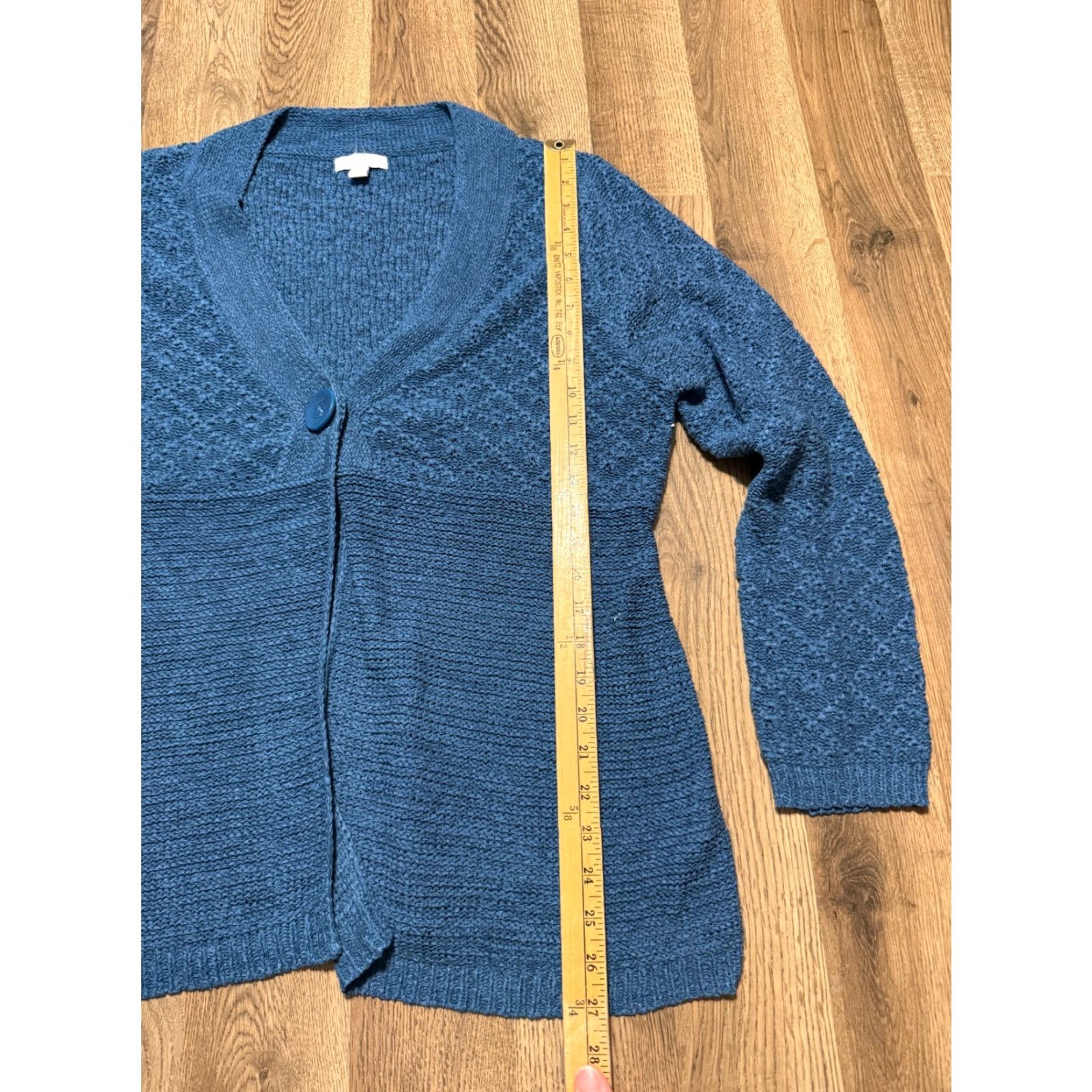 Charter Club Charter Club Sweater Cardigan, Women's XL, Blue, Long Sleeve, One Button, Button, Casual, Regular, Fall Winter Spring Summer, Women Size XL / US 12-14 / IT 48-50 - 7 Thumbnail