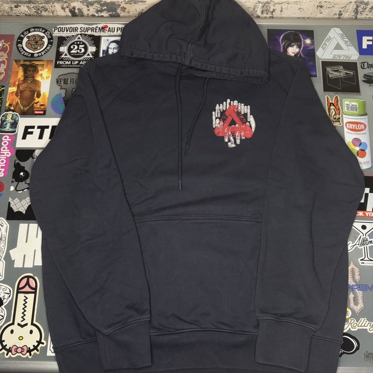 Palace Palace Jheeze Hoodie Navy Sz Large No Flaws FW19 Used Size US L / EU 52-54 / 3 - 3 Thumbnail