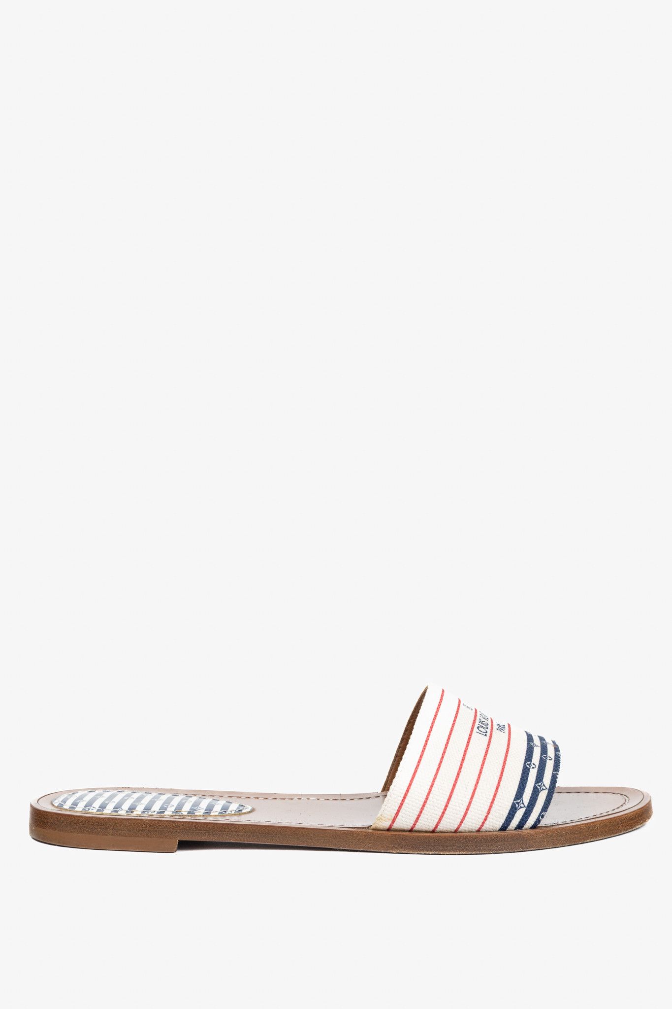 Louis Vuitton Louis Vuitton Escale Lock It Striped Flat Mule Sandals Size US 7.5 / IT 37.5 - 2 Thumbnail