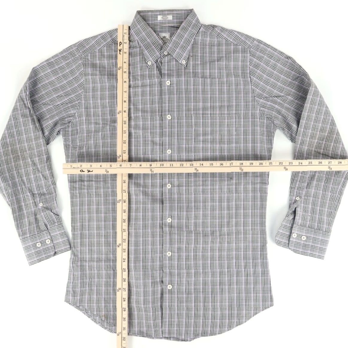Peter Millar Peter Millar Shirt Gingham Gray Long Sleeve Button Down Men's M Size US M / EU 48-50 / 2 - 3 Thumbnail