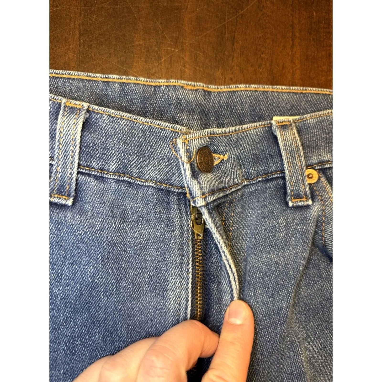 Levi's Levi’s 530 Orange Tab Pleated Jeans Blue Denim 34x26 Vintage 90s Mens Jeans Straight Regular Blue Den im 90s Size US 34 / EU 50 - 2 Thumbnail