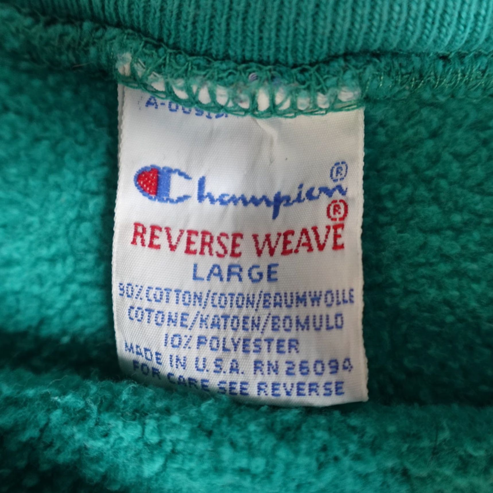 Champion VINTAGE Champion Sweatshirt Small S/XS Blue Green Teal Champion Reverse Weave USA Crew Neck Long Sleeve Pullover Mens Size US S / EU 44-46 / 1 - 6 Thumbnail