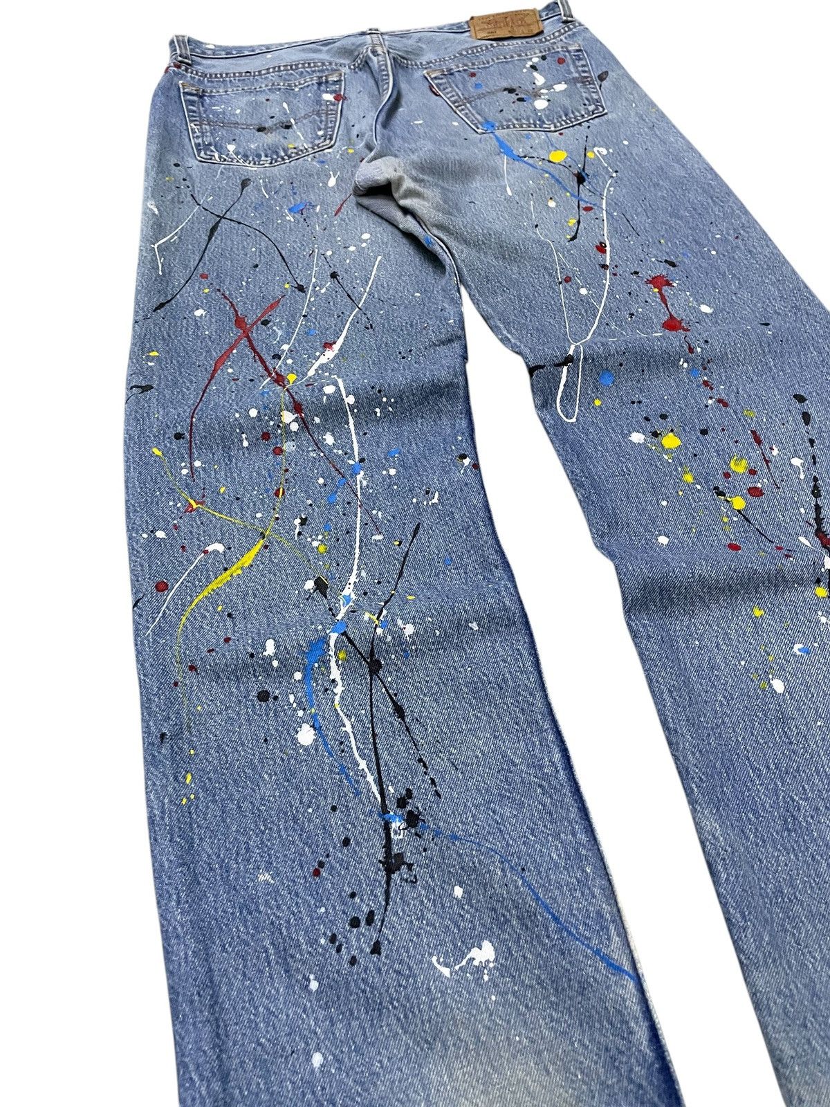 Hysteric Glamour × Levi's × Seditionaries Vintage Levis 501 Riot Poems Paint Splatter Jeans Size US 34 / EU 50 - 21 Thumbnail