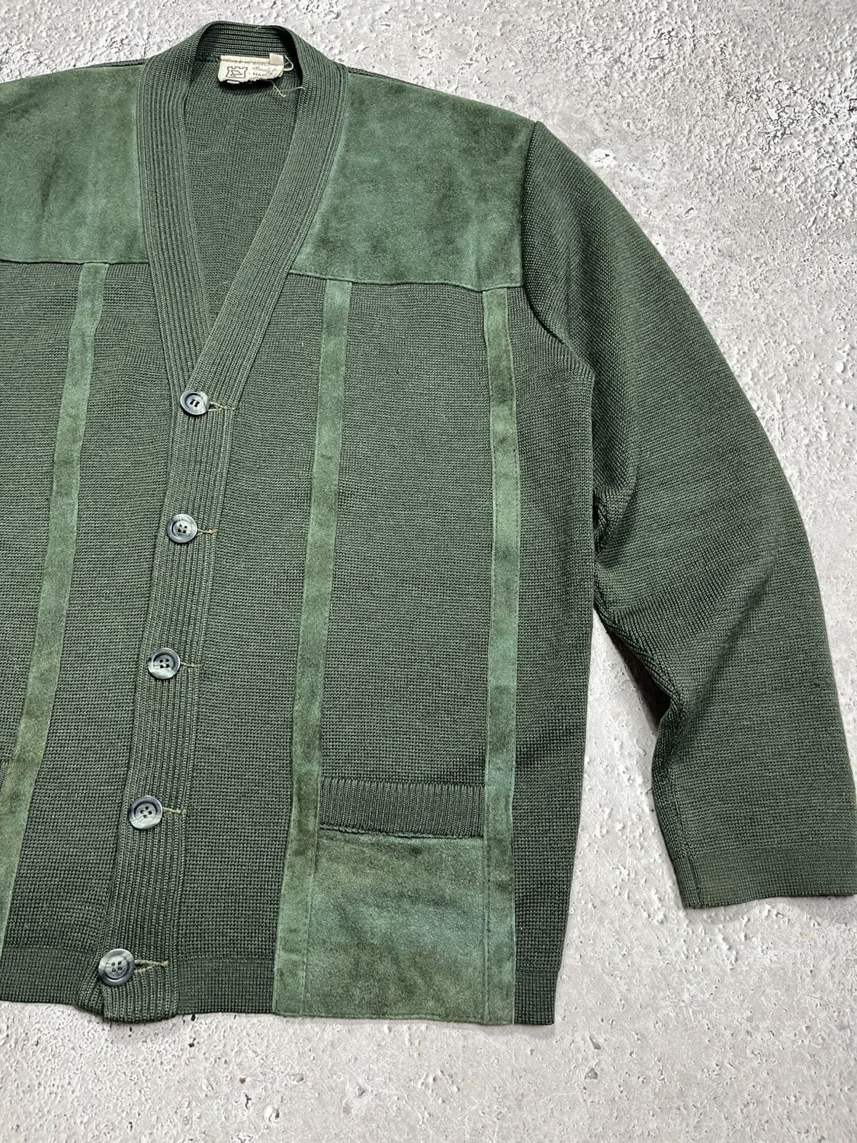 Other Hardy of Alnwick Made in England Suede Panel Cardigan XL Size US XL / EU 56 / 4 - 5 Thumbnail