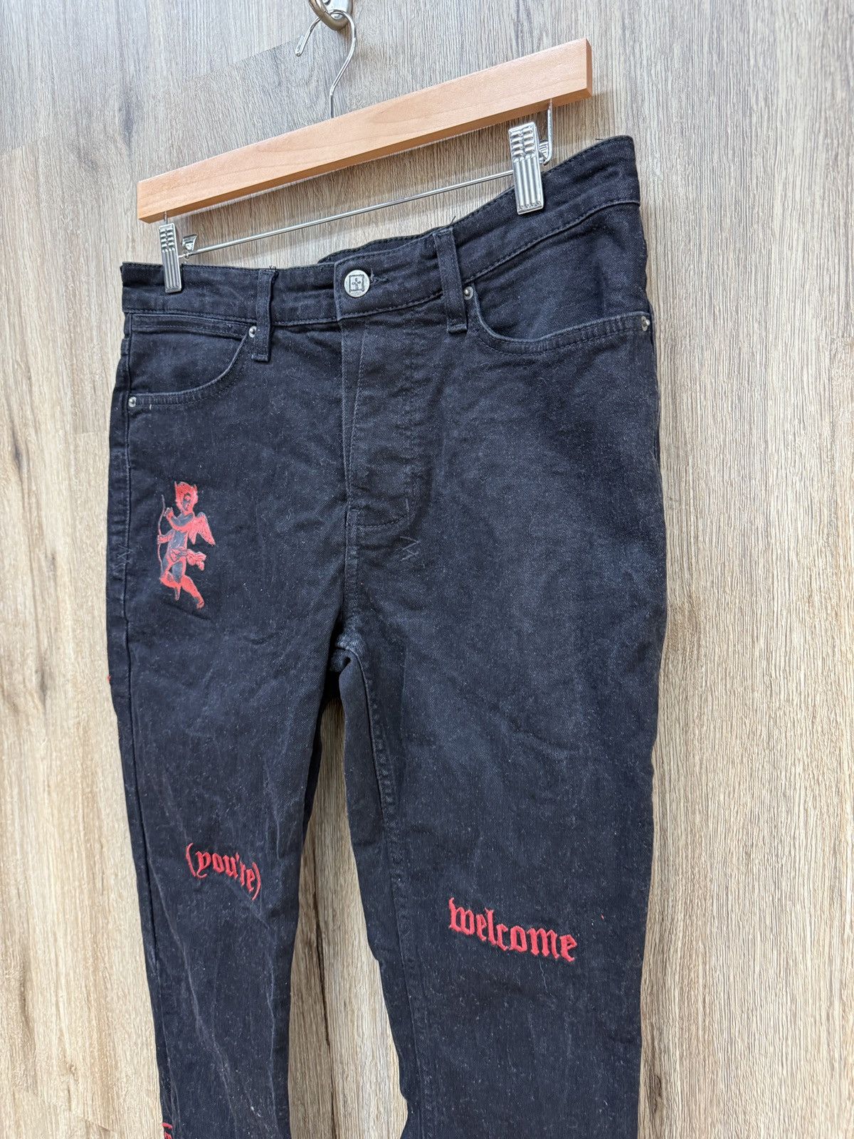 Ksubi Ksubi Black Denim Jeans Size US 33 - 4 Thumbnail