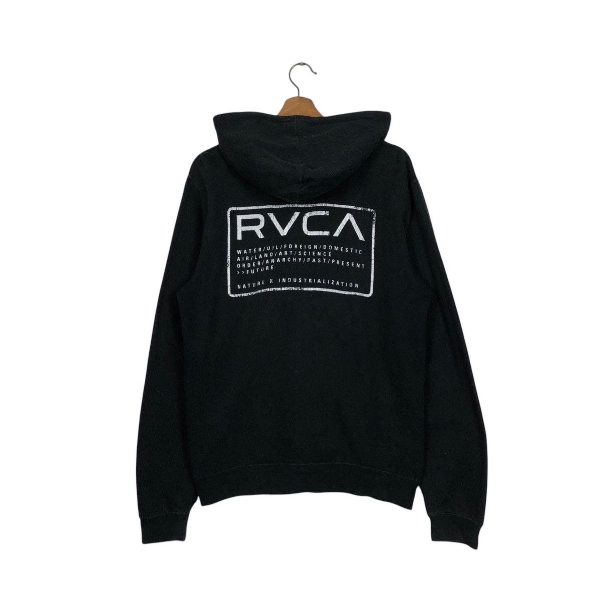 Japanese Brand 📌Vintage Hoodie Zipper Sweater Rvca Big Logo Spell Out Size US S / EU 44-46 / 1 - 1 Thumbnail