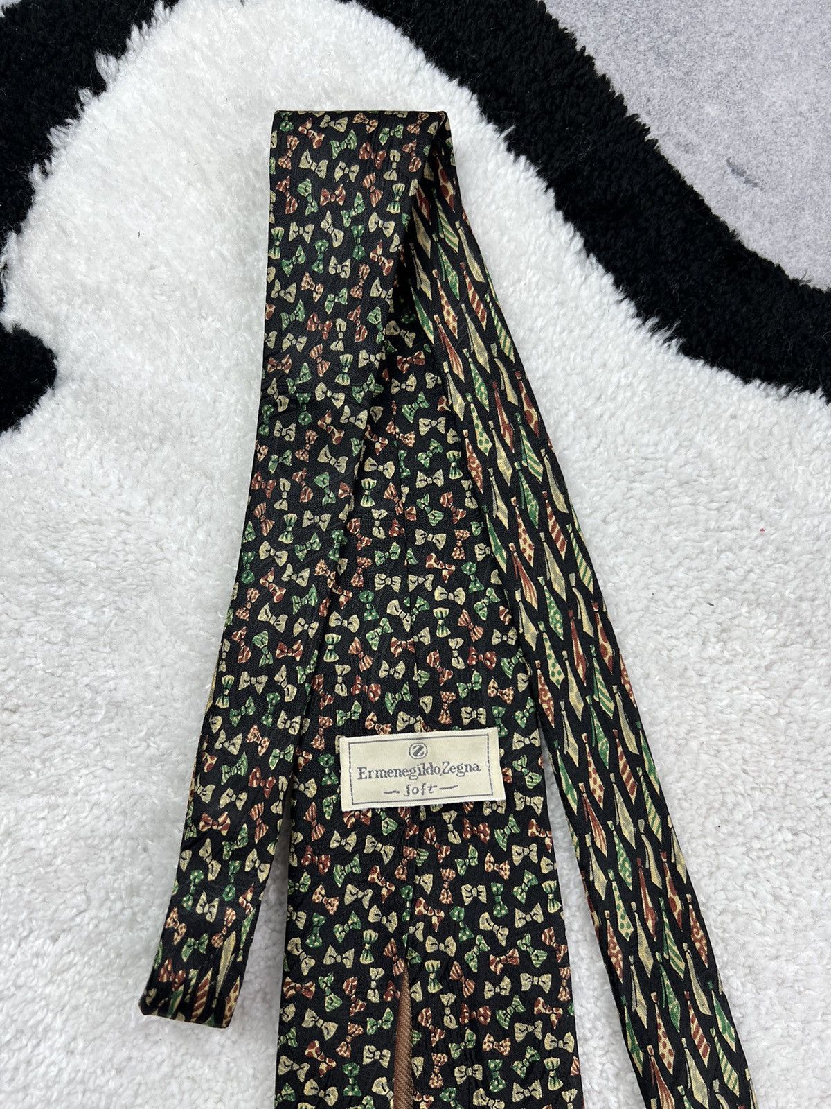 Ermenegildo Zegna Vintage Ermenegildo Zegna Silk Geometric Luxury Tie Size ONE SIZE - 9 Thumbnail