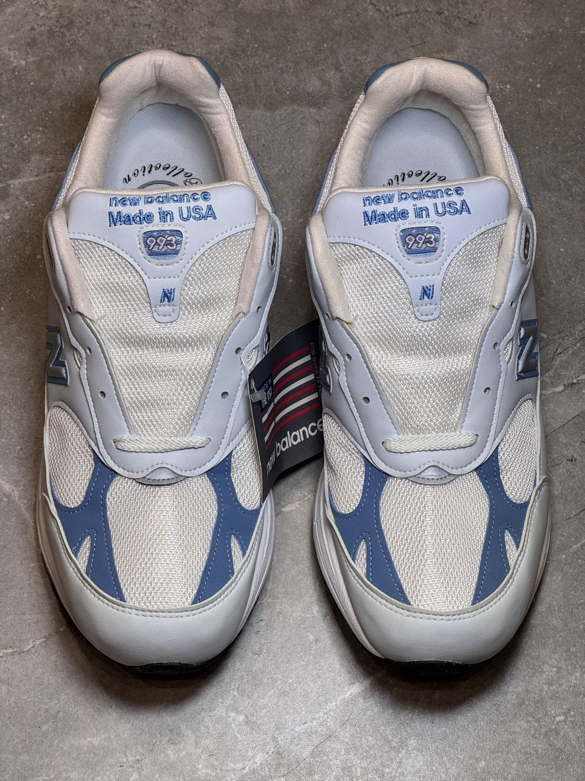 New Balance New balance 993 white blue Size US 10 / EU 43 - 3 Thumbnail