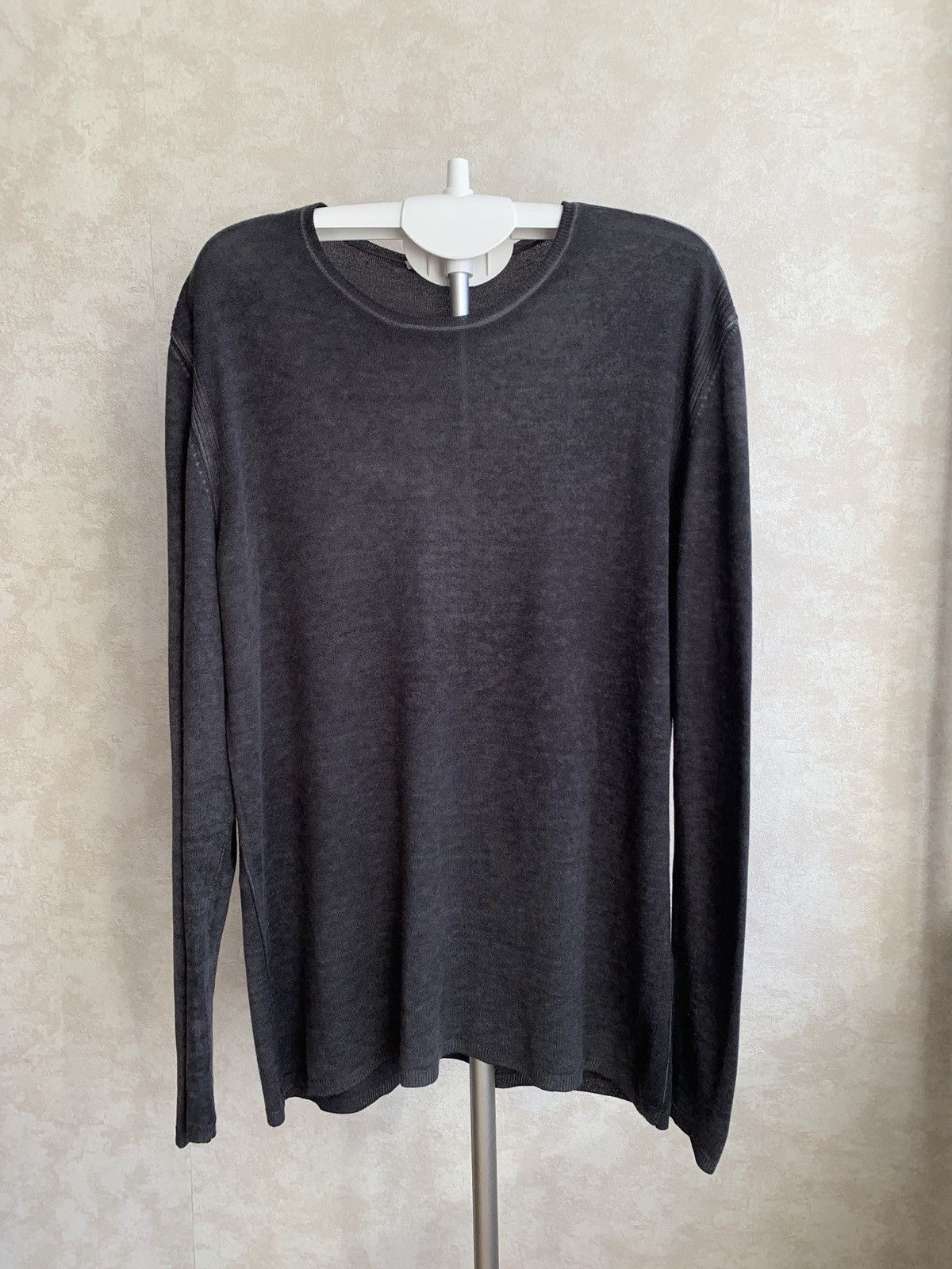 image of John Varvatos Artisan 'pete' Cashmere Silk Crewneck Sweater in Dark Gray, Men's (Size Large)