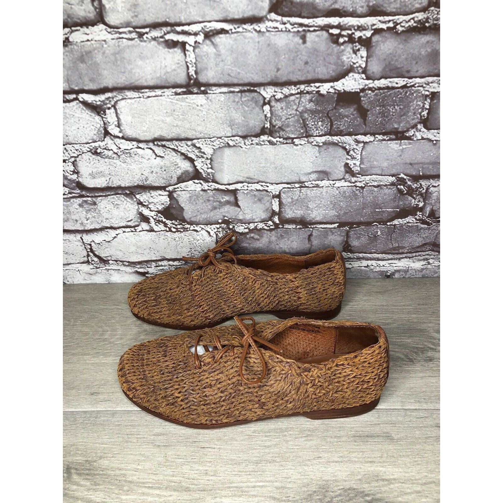Cole Haan Cole Haan Resort Brown Leather Woven Basket Weave Woven Lace Size US 7.5 / IT 37.5 - 6 Thumbnail