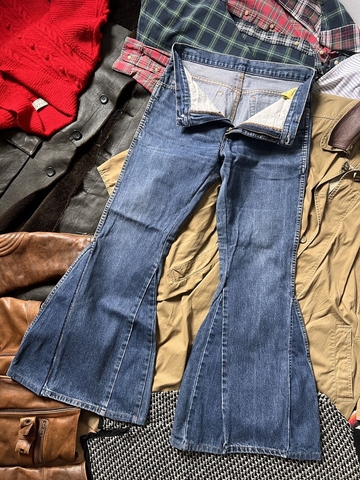 Wrangler Flared Wrangler Cowboy Y2K Jeans 32x32 Pants Size 30" / US 8 / IT 44 - 4 Thumbnail