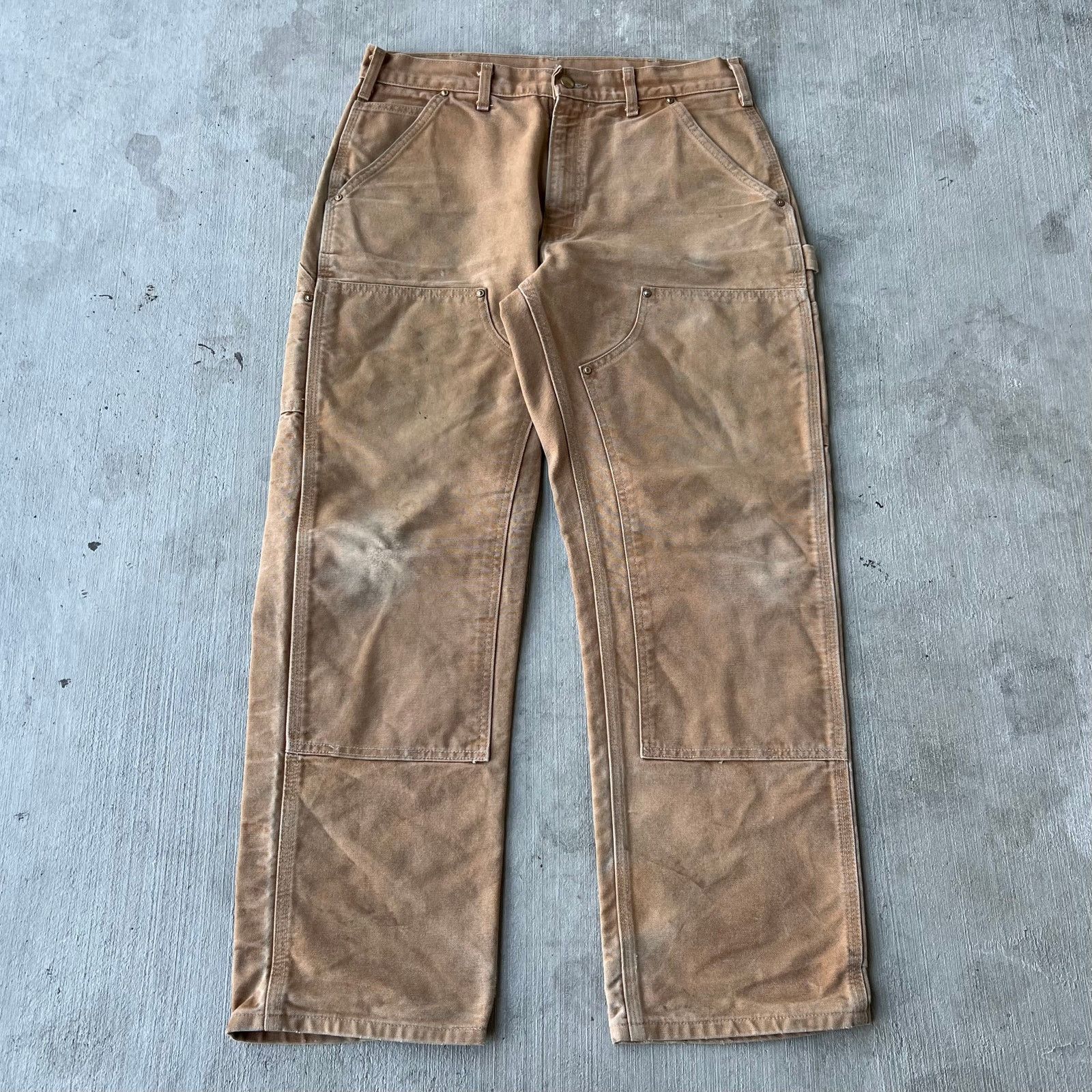 Carhartt × Vintage Carhartt brown double knee work wear carpenter pants Size US 32 / EU 48 - 1 Thumbnail