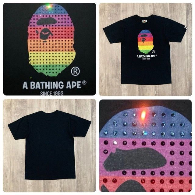 Bape × Swarovski Swarovski × BAPE APE HEAD logo T-shirt a bathing ape NIGO Size US S / EU 44-46 / 1 - 1 Thumbnail