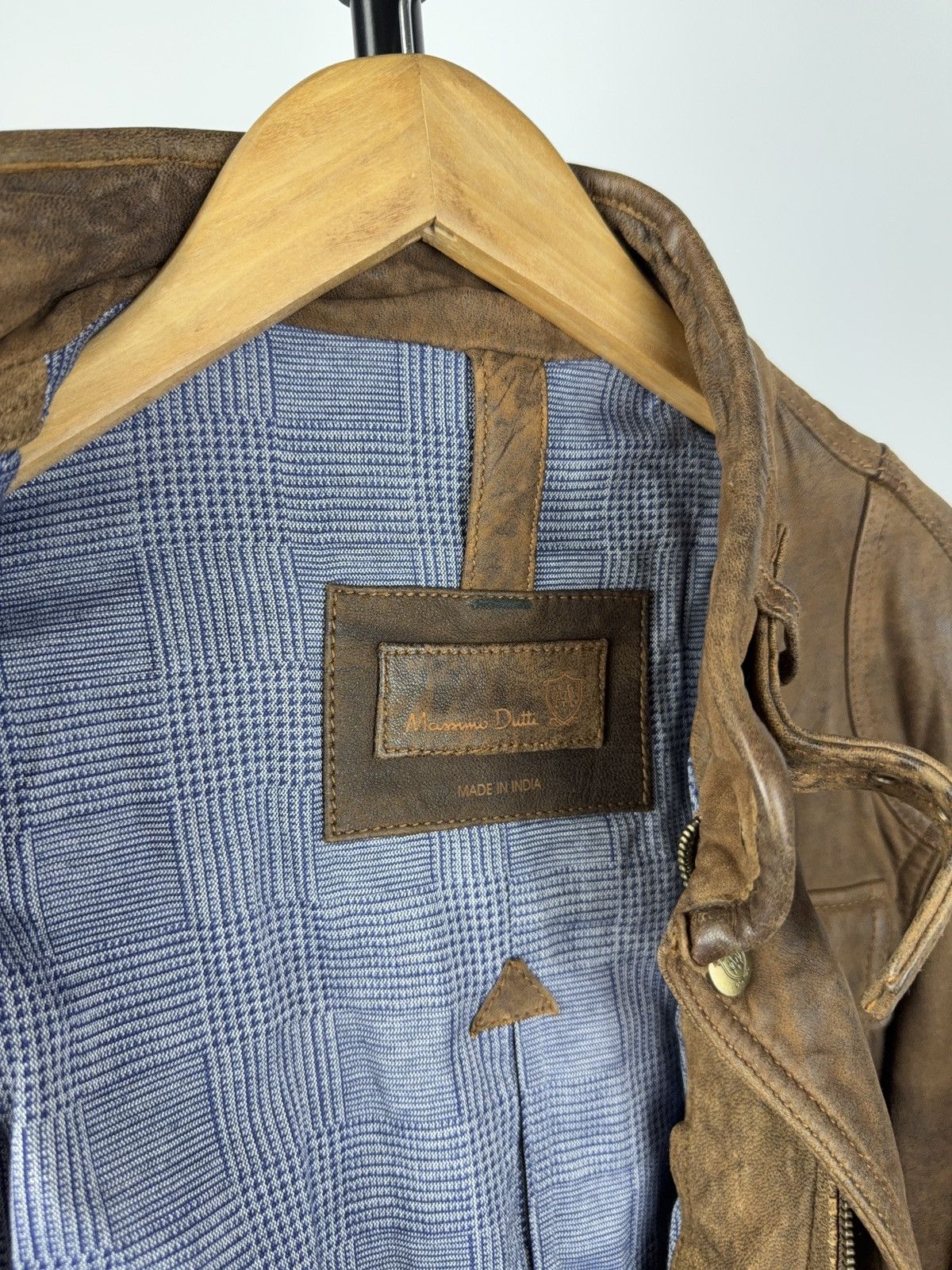 Massimo Dutti Vintage 90s Massimo Dutti Brown Leather Moto Western Jacket Size US L / EU 52-54 / 3 - 15 Thumbnail