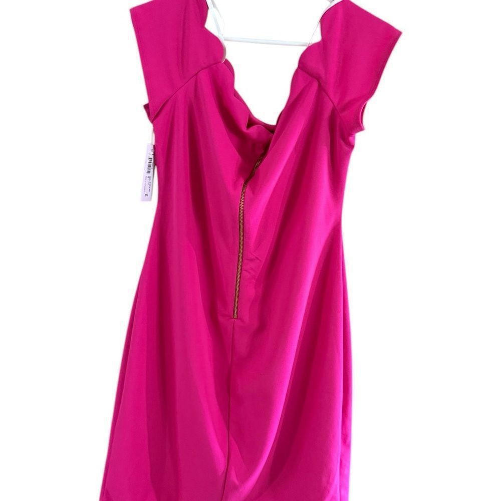 Other Pink Puff Sleeve Bodycon Midi Dress Size XL / US 12-14 / IT 48-50 - 9 Thumbnail