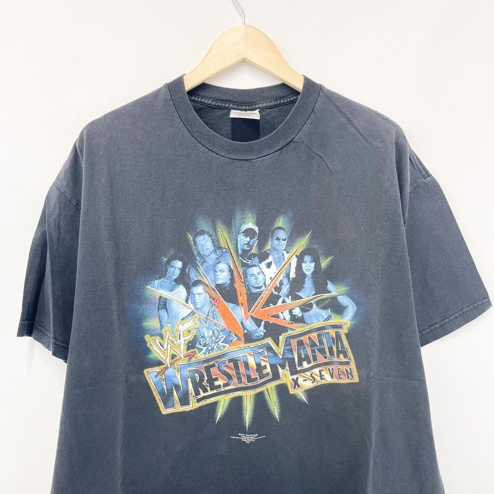 Vintage Vintage Wrestlemania X-Seven Graphic T-Shirt Black Mens XL Size US XL / EU 56 / 4 - 2 Thumbnail