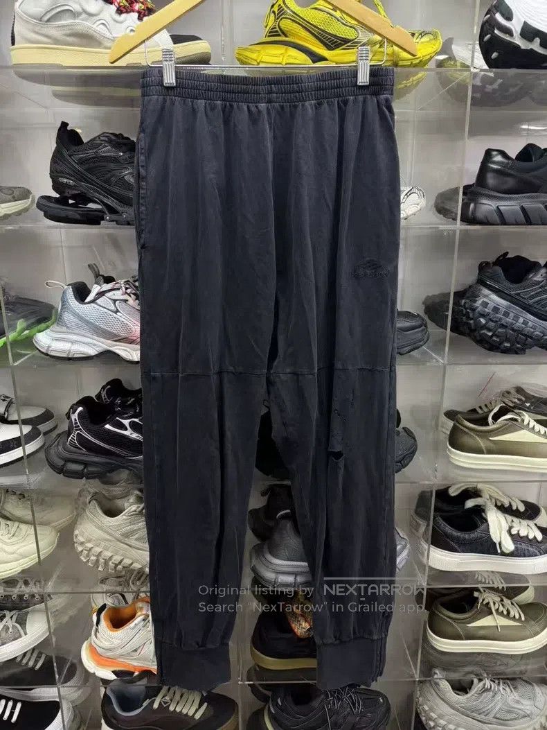 Balenciaga Balenciaga size L Washed Destroyed Sweatpants Size US 27 - 1 Thumbnail