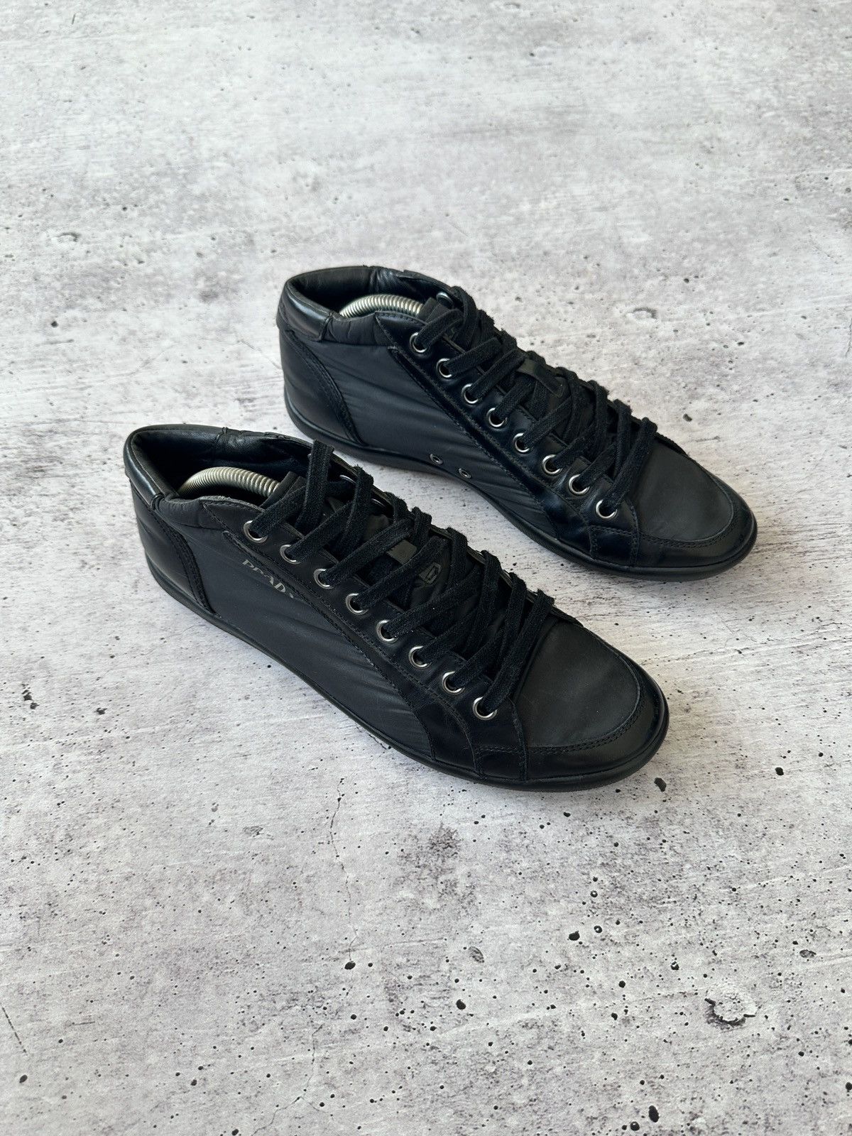 Prada Prada sport nylon and leather lace up low top sneakers Size US 8 / EU 41 - 2 Thumbnail