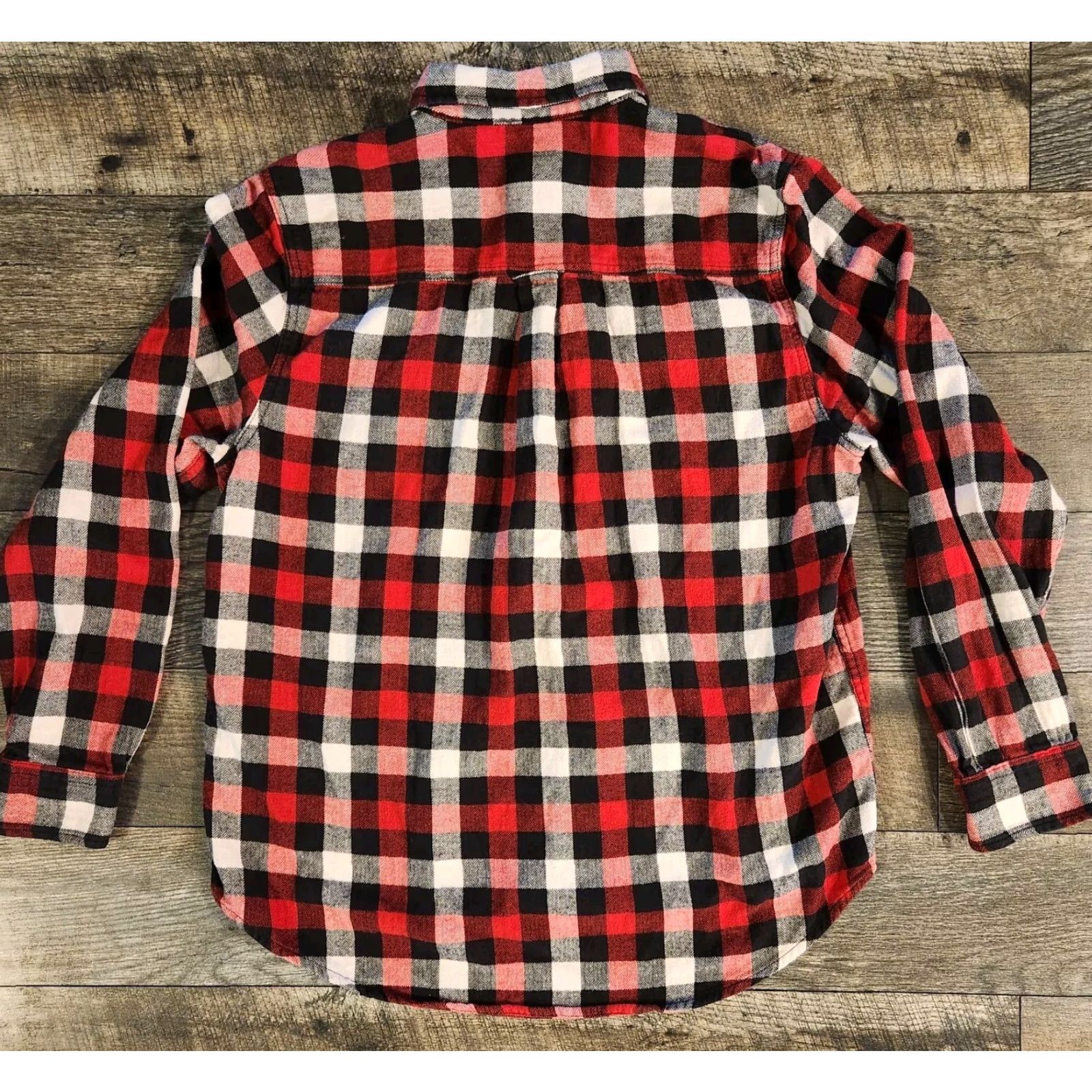 Vintage Woolrich Flannel Shirt Red White Black Long Sleeve Men's Large L Shirt Button-Up Collared Pocketed Outdoor Casual Regular Size US L / EU 52-54 / 3 - 6 Thumbnail