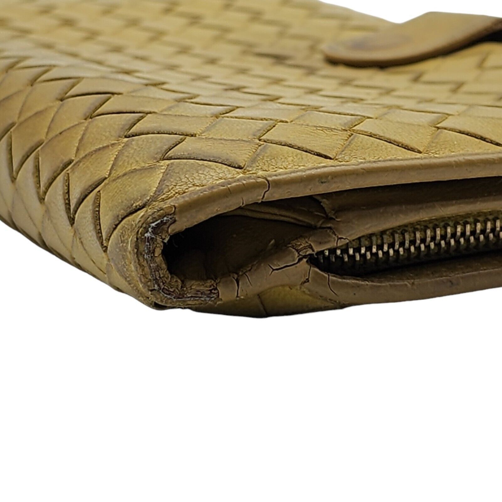 Bottega Veneta Intrecciato Woven Leather Continental Wallet Yellow Size ONE SIZE - 5 Thumbnail