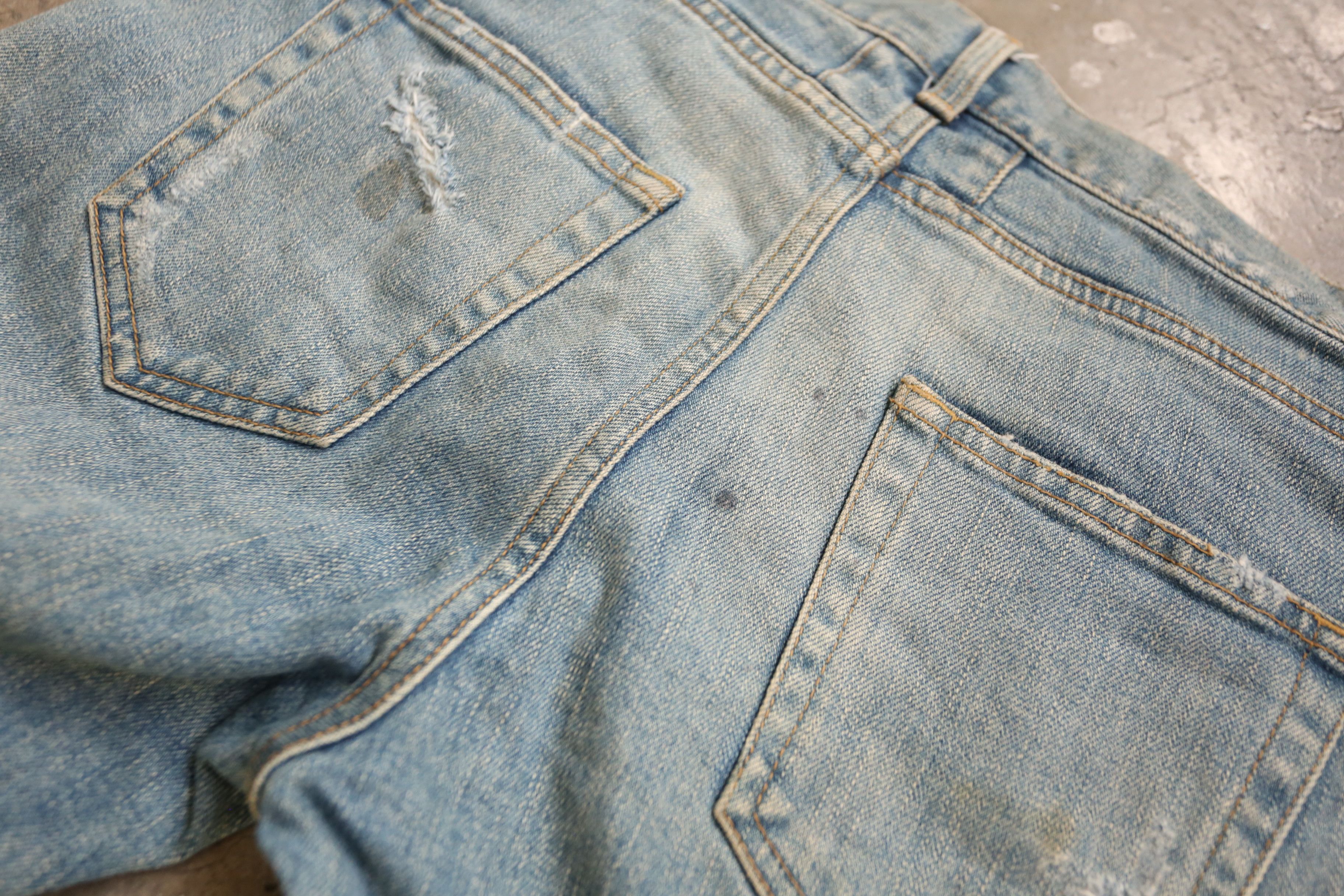 Saint Laurent Paris SLP - Hedi Slimane - F/W 15 - D02 Crash Denim Jean Size US 30 / EU 46 - 5 Thumbnail