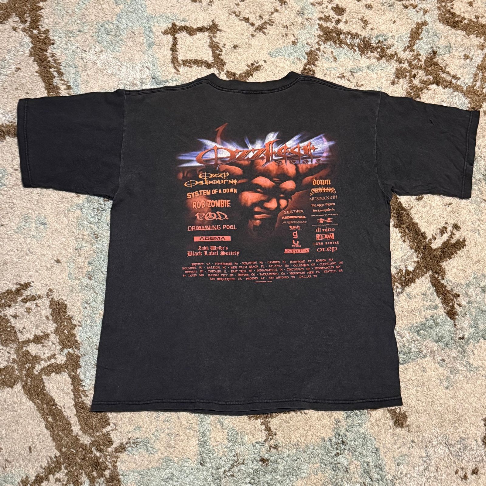 All Sport 2002 Ozzfest Concert Shirt Large Ozzy Hatebreed Rob Zombie Size US L / EU 52-54 / 3 - 2 Thumbnail