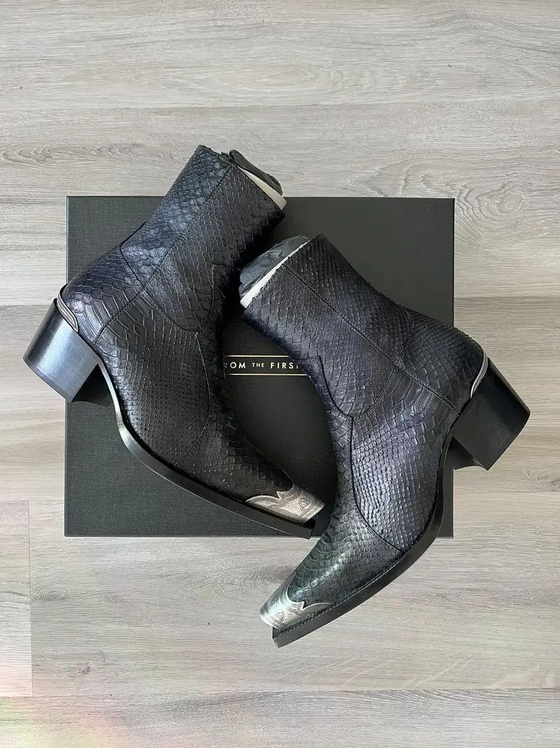 image of From The First x Sangiev Dante Western Boot in Black, Men's (Size 9)