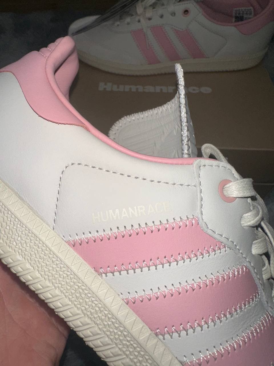 Adidas ADIDAS SAMBA HUMANRACE X PHARRELL IVORY PINK Size US 9 / EU 42 - 3 Thumbnail
