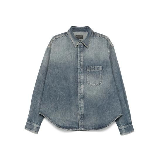 Balenciaga BALENCIAGA Women Denim Jackets 783691 THW25 4245 BLUE Size S / US 4 / IT 40 - 1 Thumbnail
