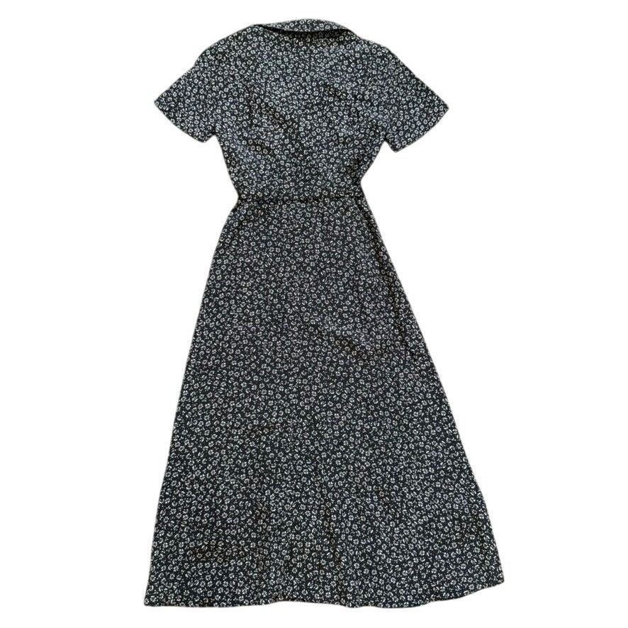 Club Monaco Club Monaco Floral Open Neck Silk Shirt Dress Black, Size XS Size XS / US 0-2 / IT 36-38 - 7 Thumbnail