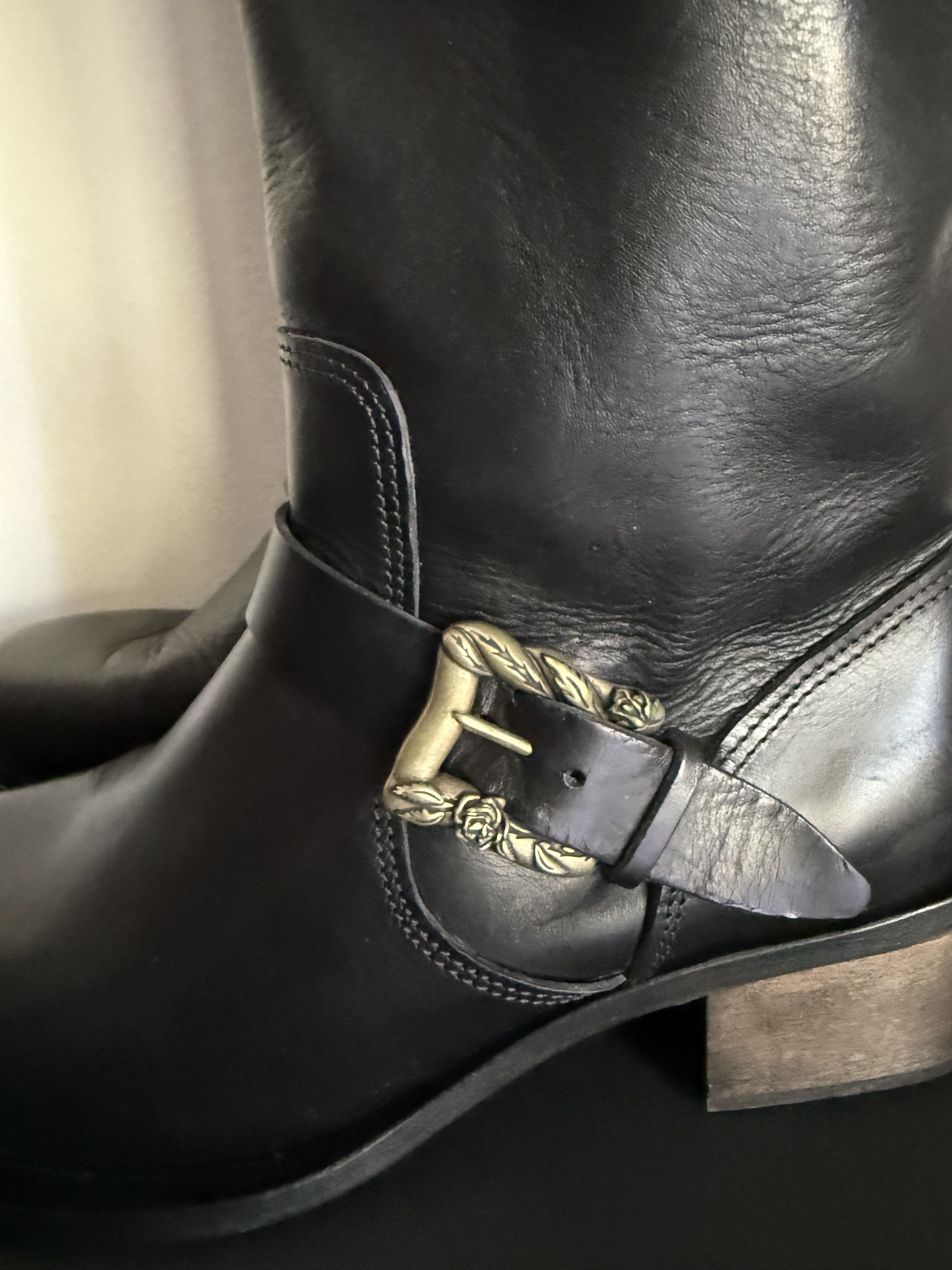 Enfants Riches Deprimes Calf-High Horsewide Buckle-Embellished Boot Size US 10.5 / EU 43-44 - 9 Thumbnail
