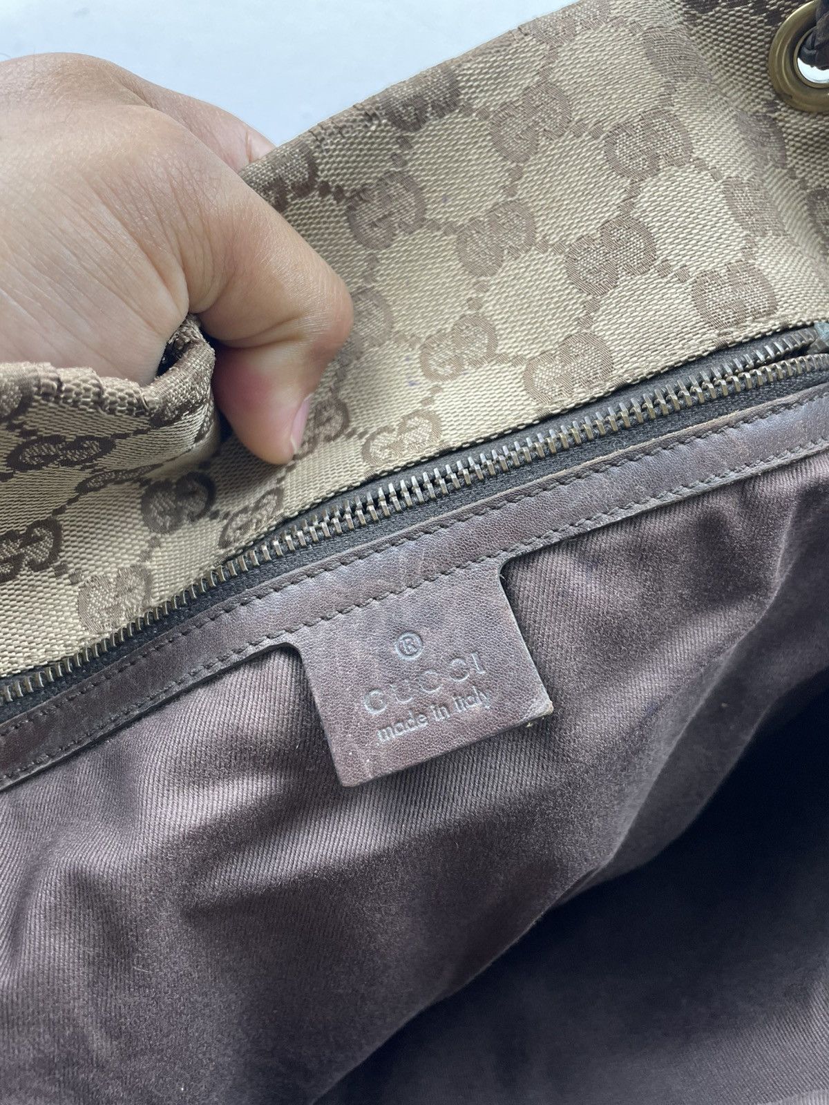 Gucci GUCCI GG Canvas Shoulder Bag Beige Made in Italy Size ONE SIZE - 4 Thumbnail