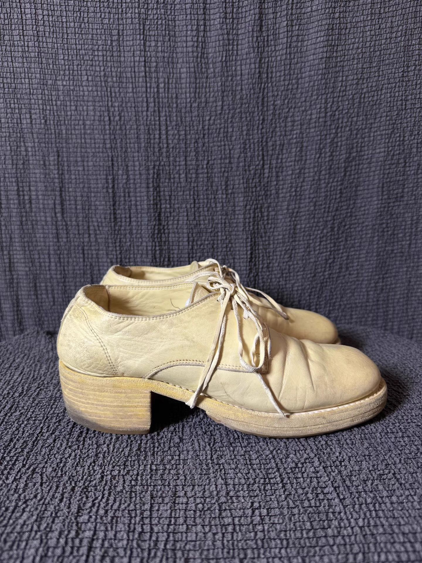 Guidi GUIDI 792z off-white low-top horsehide derby shoes Size US 8 / IT 38 - 3 Thumbnail