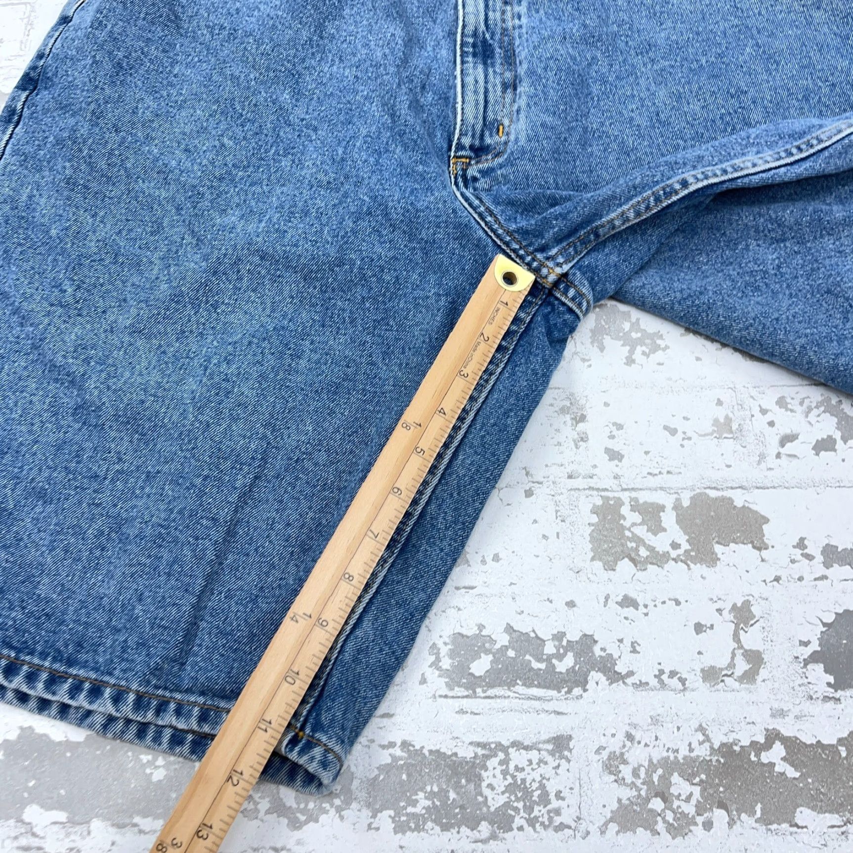 Ralph Lauren VINTAGE Ralph Lauren Shorts Men 38 Denim Baggy Jorts Bermuda 90s Rockabilly Hip Hop Hipster Casual Workwear Blue Size US 38 / EU 54 - 5 Thumbnail