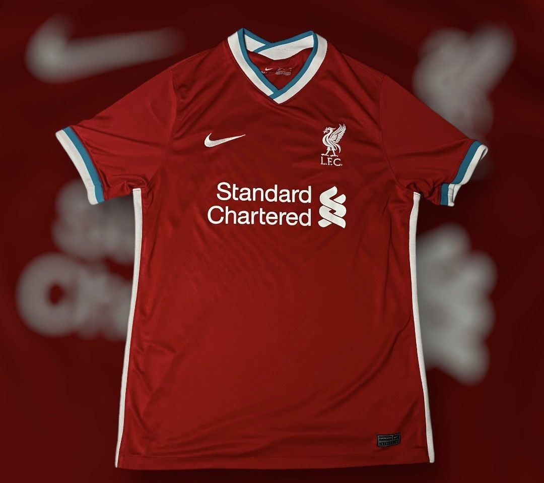 Nike 💥Nike Liverpool 2020-21 Home Jersey Size US L / EU 52-54 / 3 - 1 Thumbnail