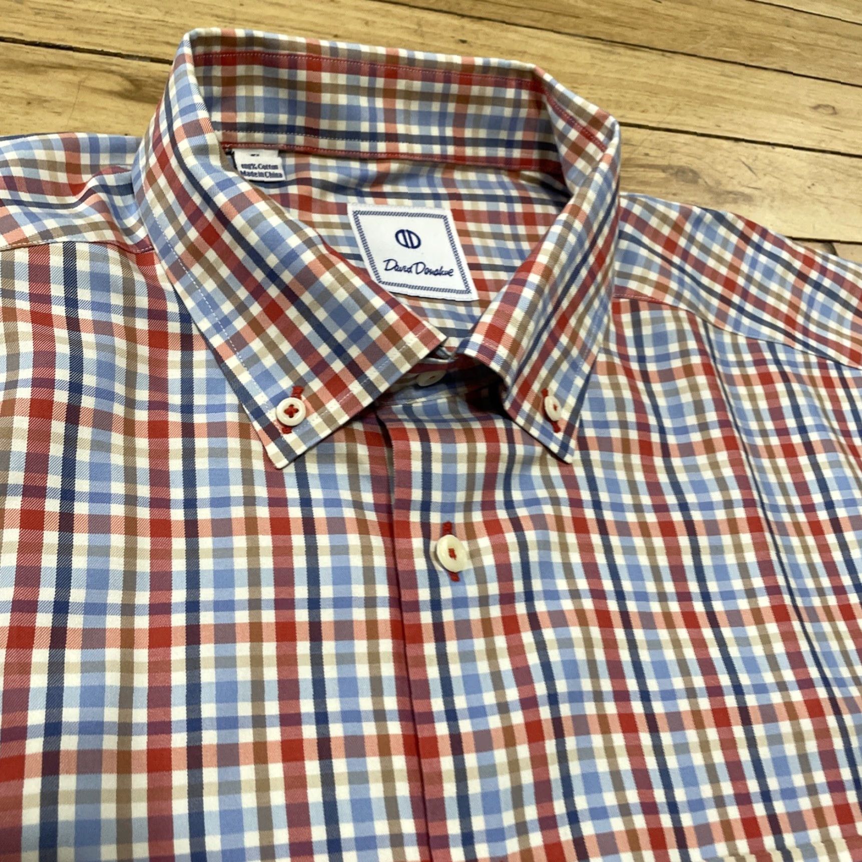 David Donahue VINTAGE David Donahue Button Shirt Men XL Plaid Business Preppy Oxford Shirt Size US XL / EU 56 / 4 - 7 Thumbnail