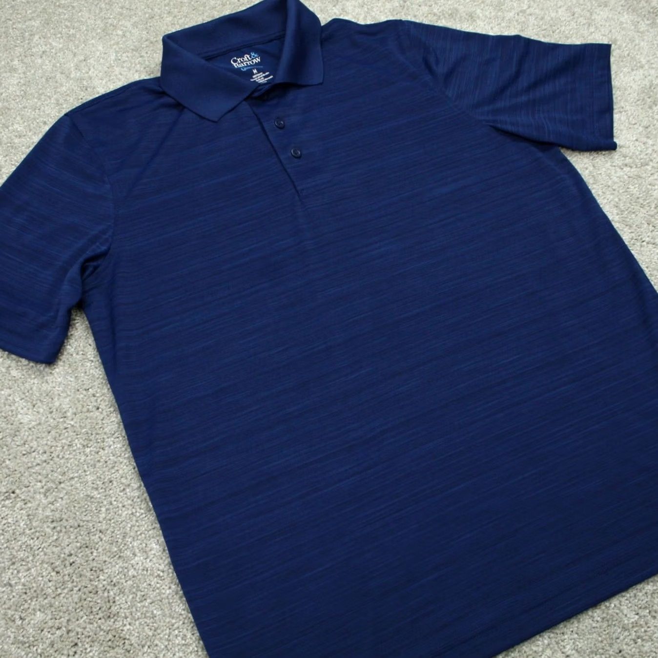 Croft & Barrow Croft & Barrow Polo Shirt Mens Medium Blue 100% Polyester Quick Dry S/S Pullover Shirt Size US M / EU 48-50 / 2 - 5 Thumbnail