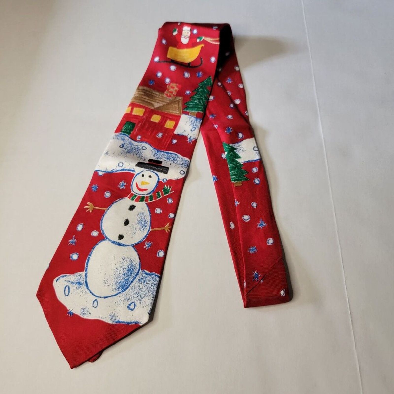 Other Save The Children Christmas Tie "Here Comes Santa" By Laura Size ONE SIZE - 3 Thumbnail